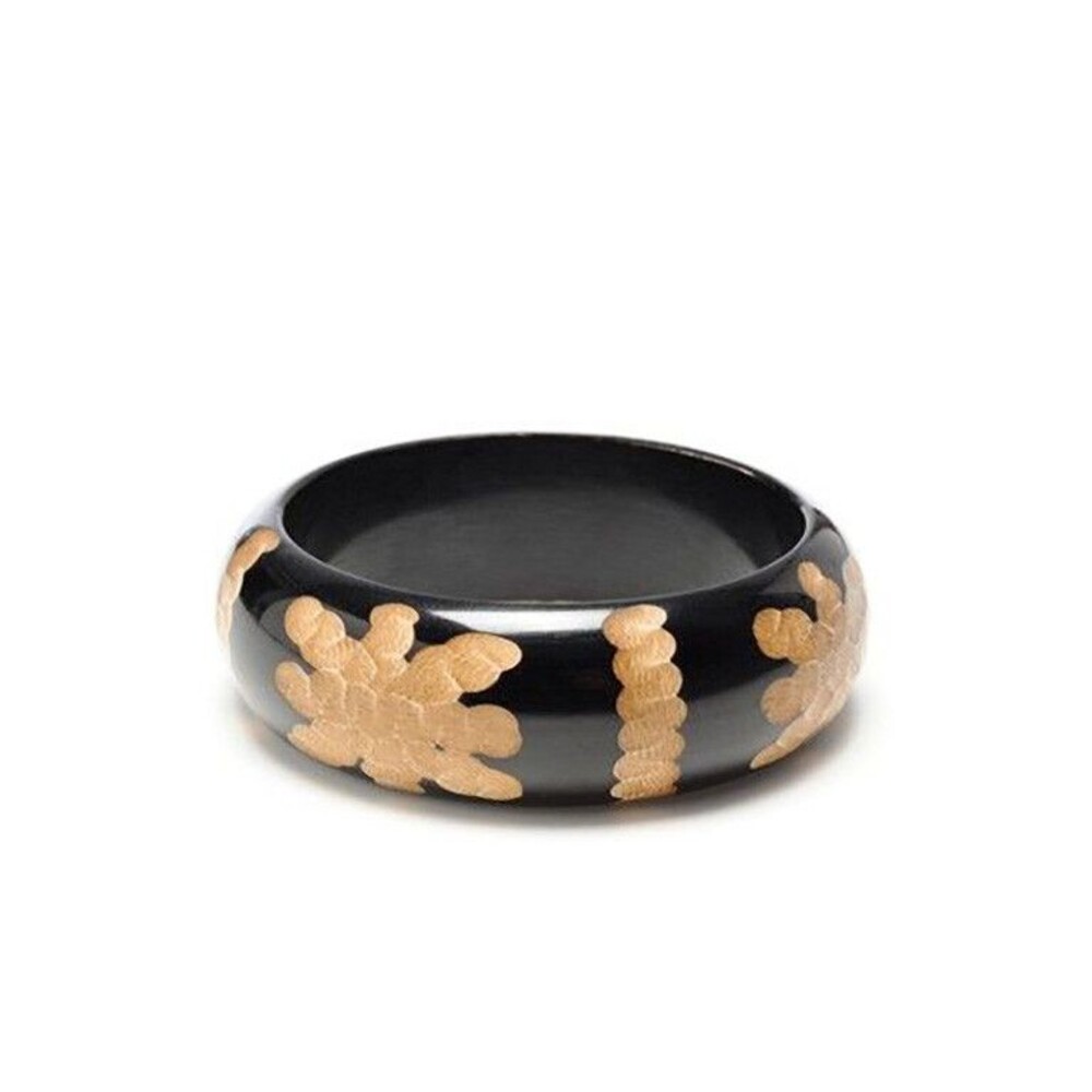 Amrita Singh Women's Resin Etched Design Brown tan Bangle Bracelet NWT 98